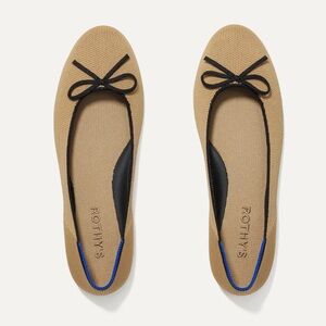 Rothy’s The Ballet Flat in Beige and Black New!